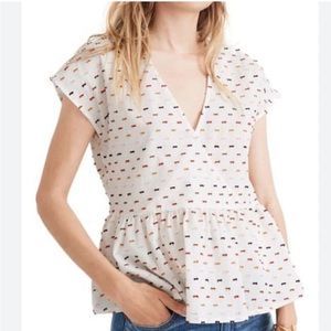 Madewell peplum blouse